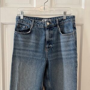 Zara Medium Blue Straight Jeans